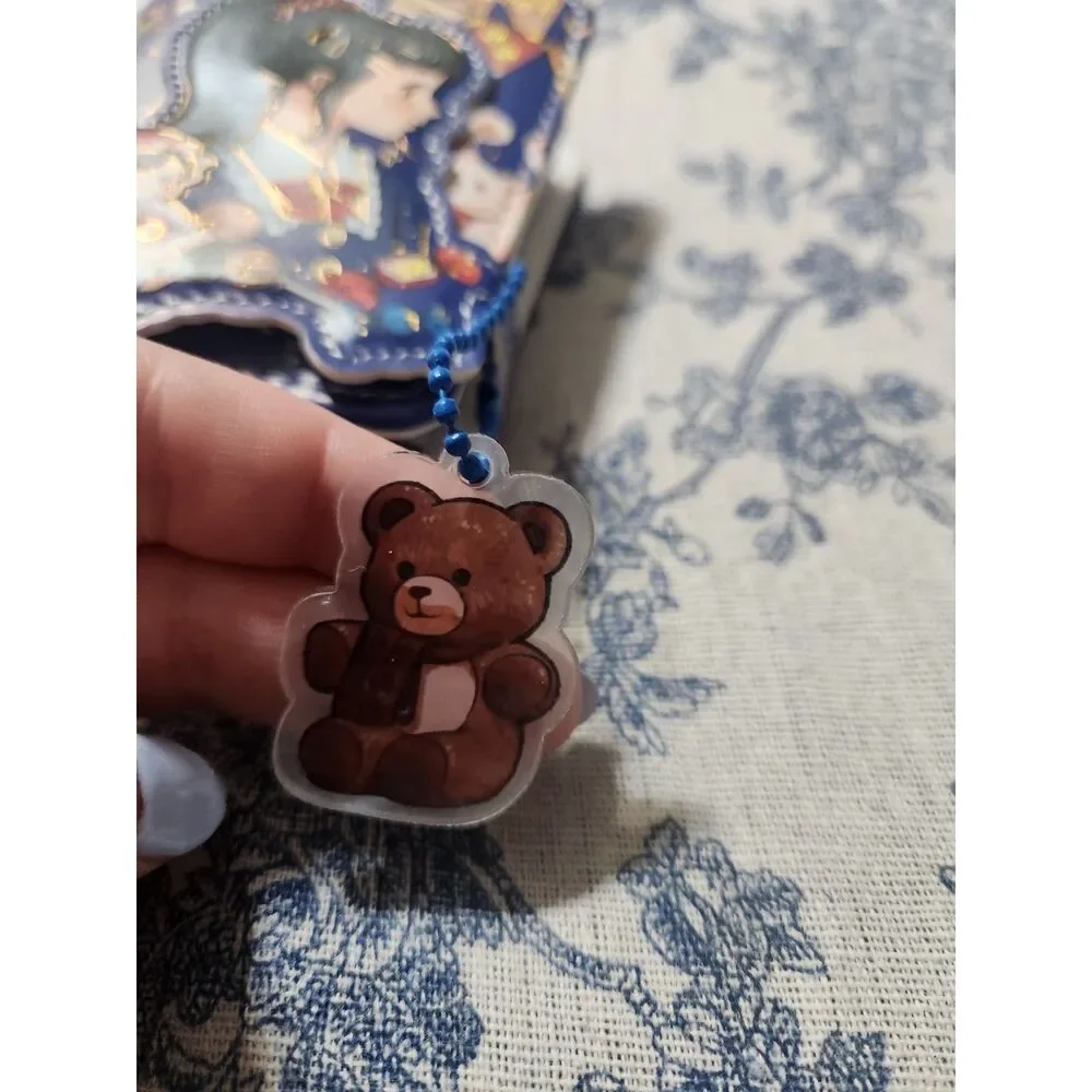 Mini Notebook Kawaii Girl Character Blue Bear Keychain Journal A7
